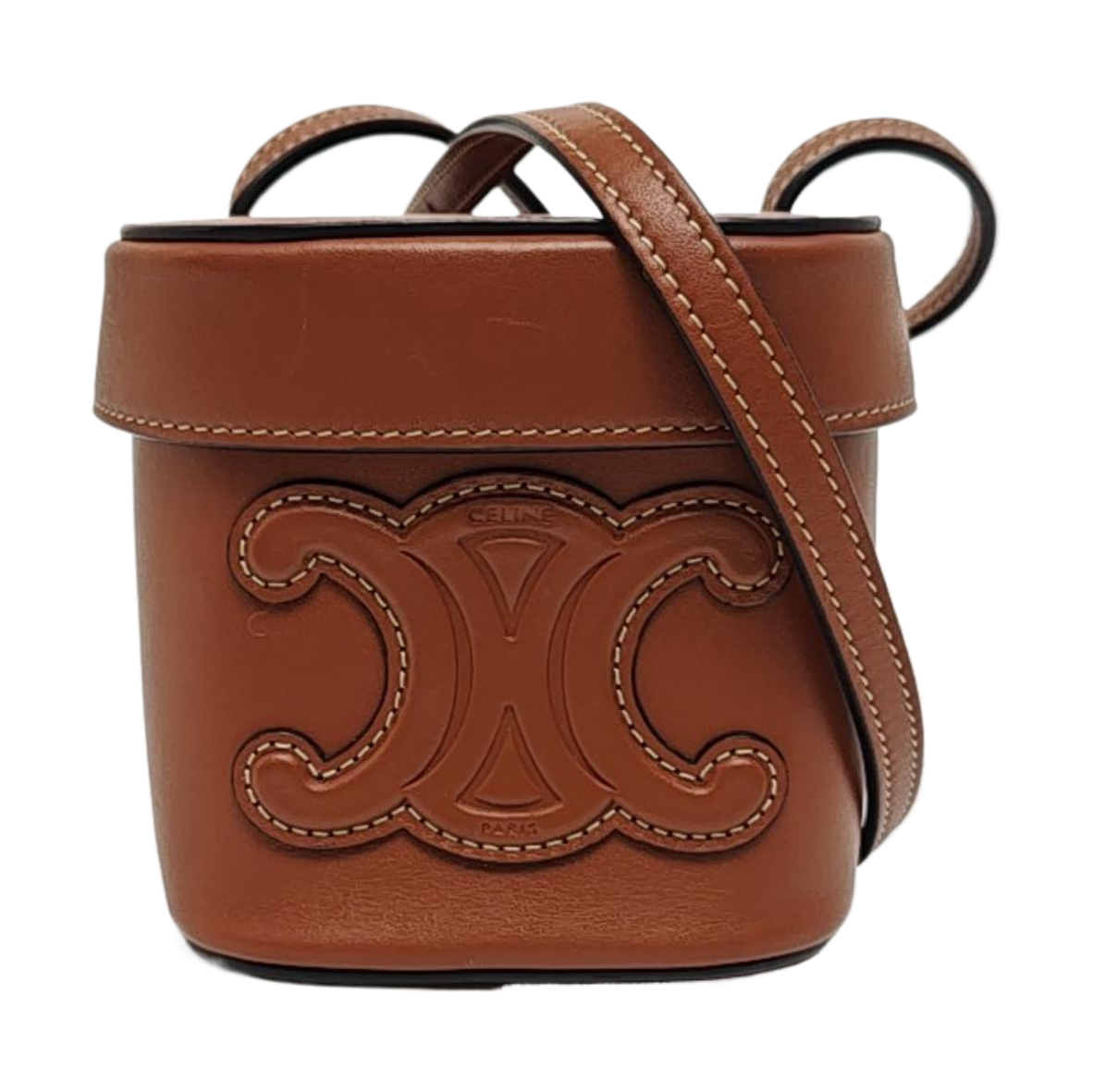 Calfskin Shoulder Bag Brown