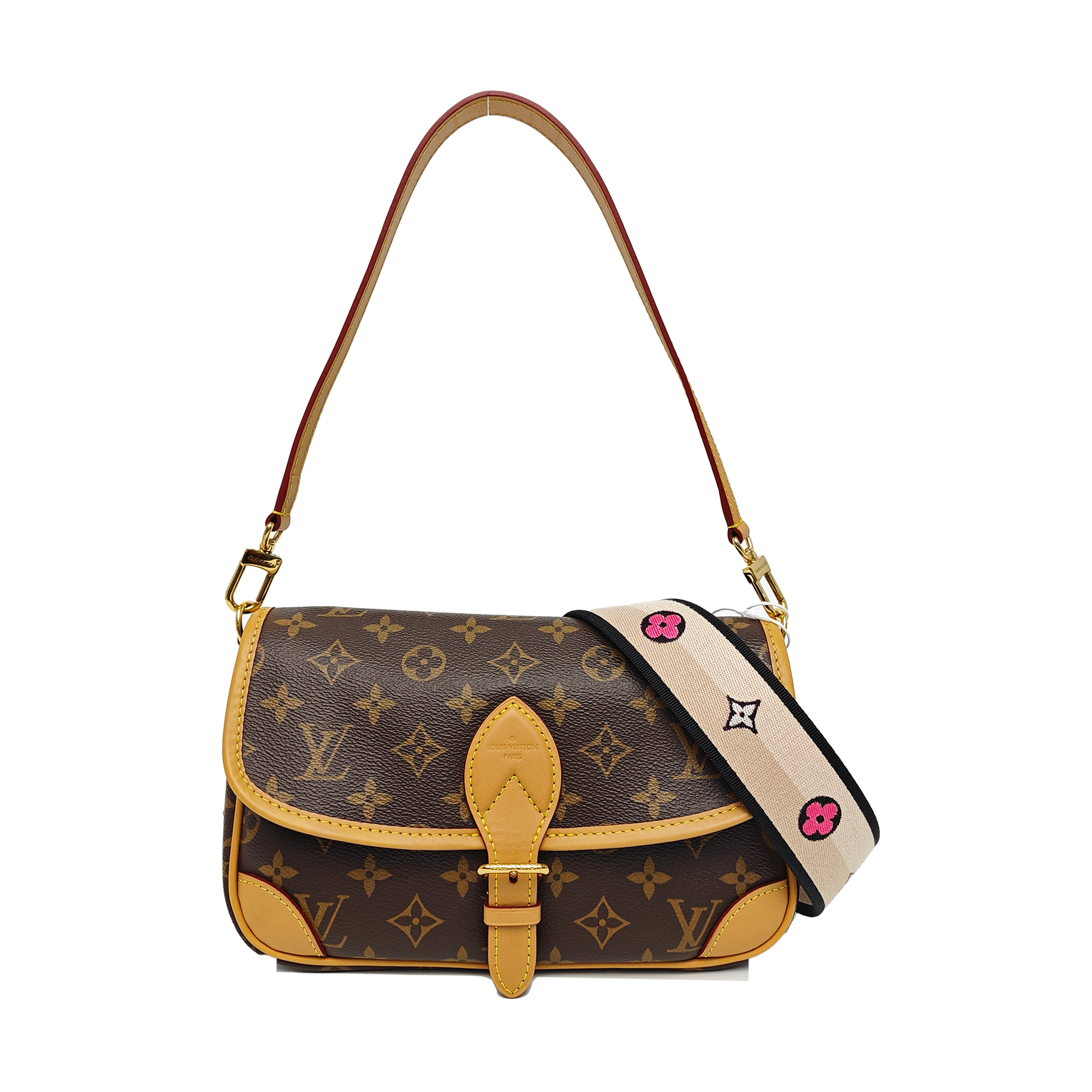 DIANE Monogram Coated Canvas Brown