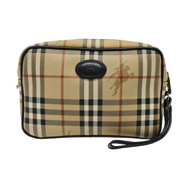 Coated Canvas Shoulder Bag Brown