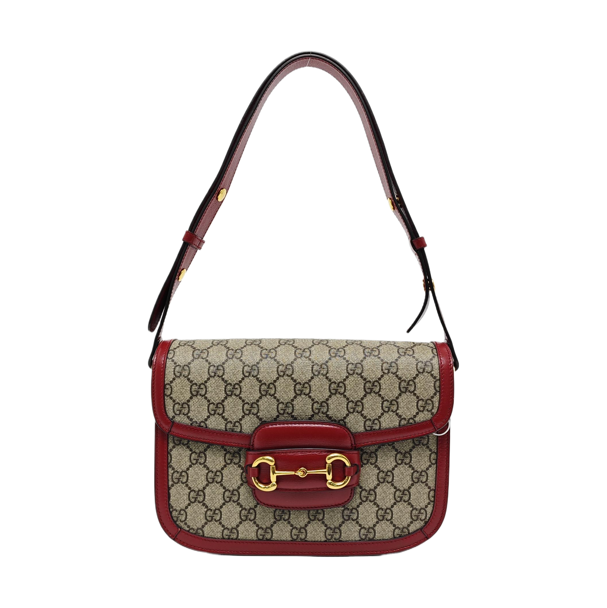 Horsebit 1955 Small Monogram Coated Canvas Beige