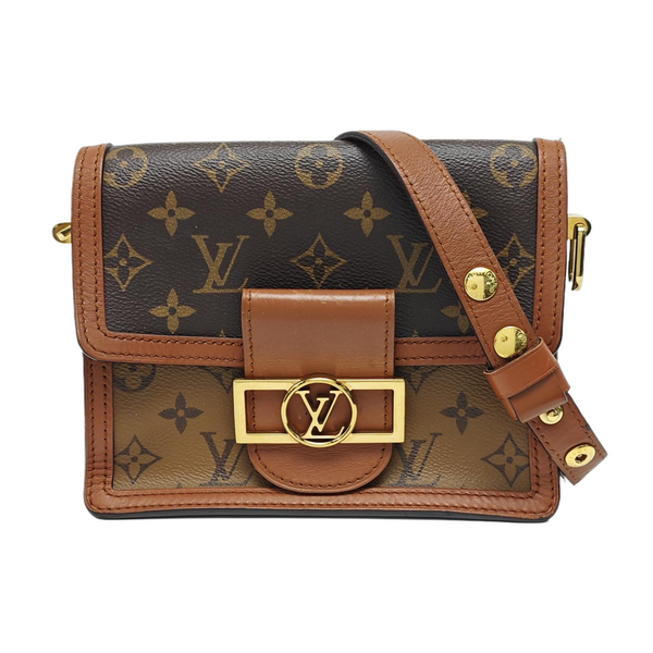DAUPHINE Mini Monogram Coated Canvas Brown