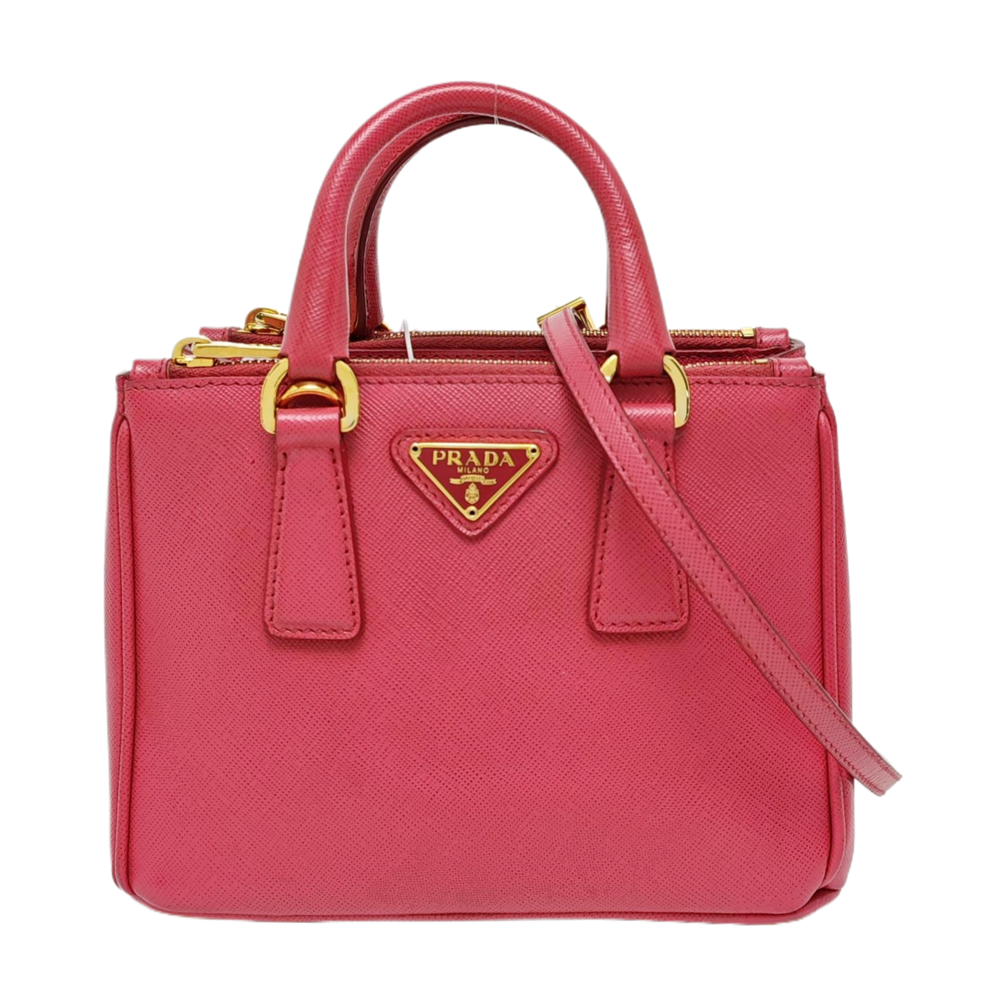 Authenticated pre-owned  Galleria Super Mini Saffiano Calfskin Pink - Tote Bag at Looply