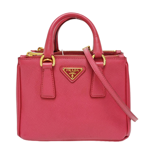 Authenticated pre-owned  Galleria Super Mini Saffiano Calfskin Pink - Tote Bag at Looply