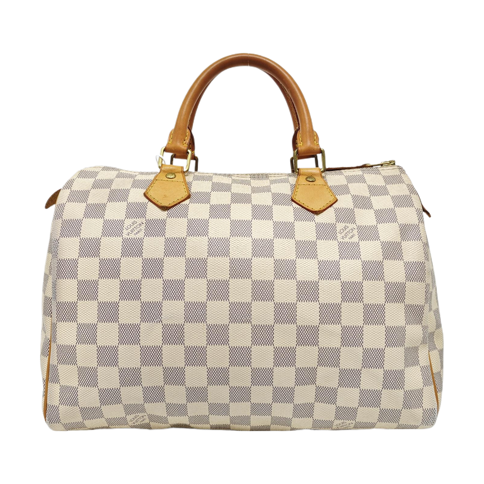 SPEEDY 30 Damier Azur Coated Canvas White