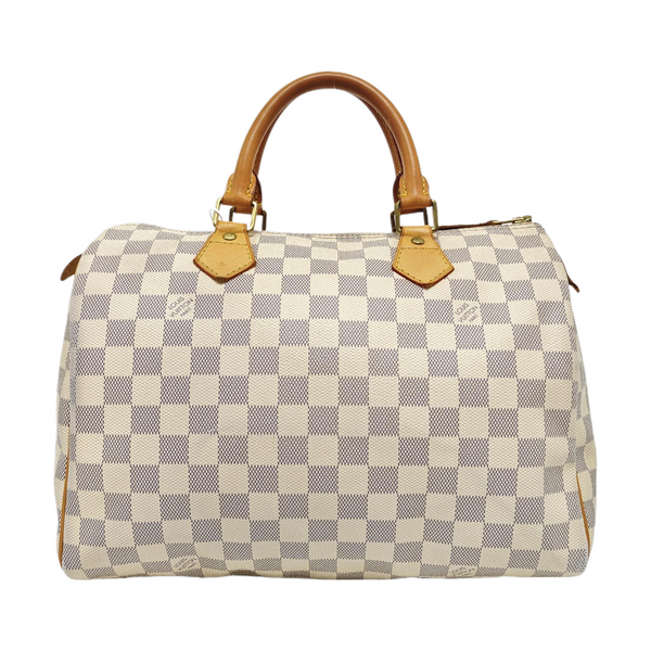 SPEEDY 30 Damier Azur Coated Canvas White