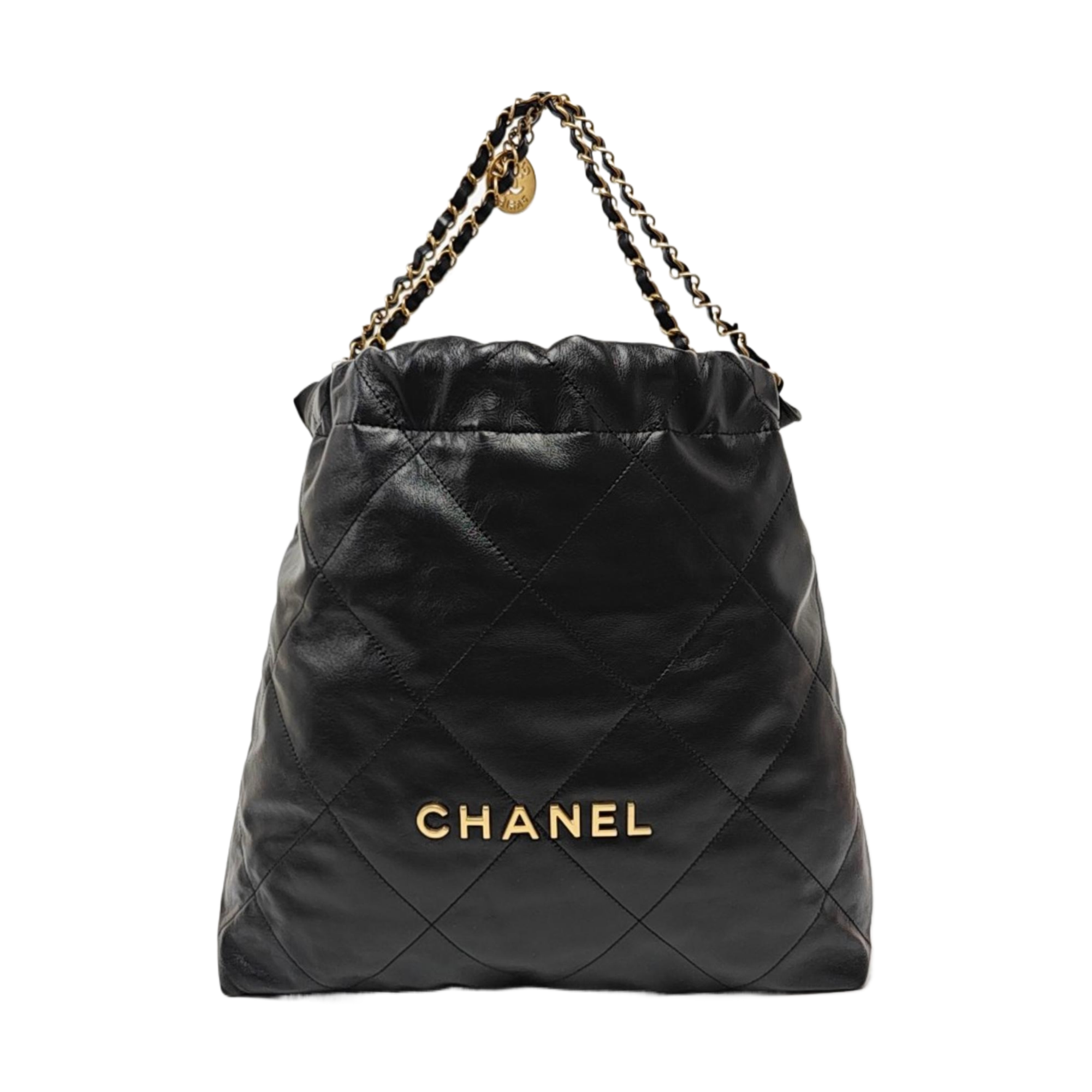 CHANEL 22 Medium Quilted Calfskin Black