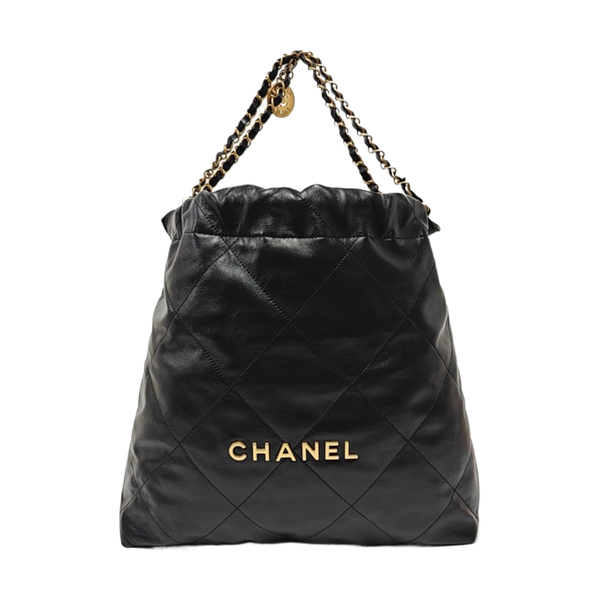 CHANEL 22 Medium Quilted Calfskin Black