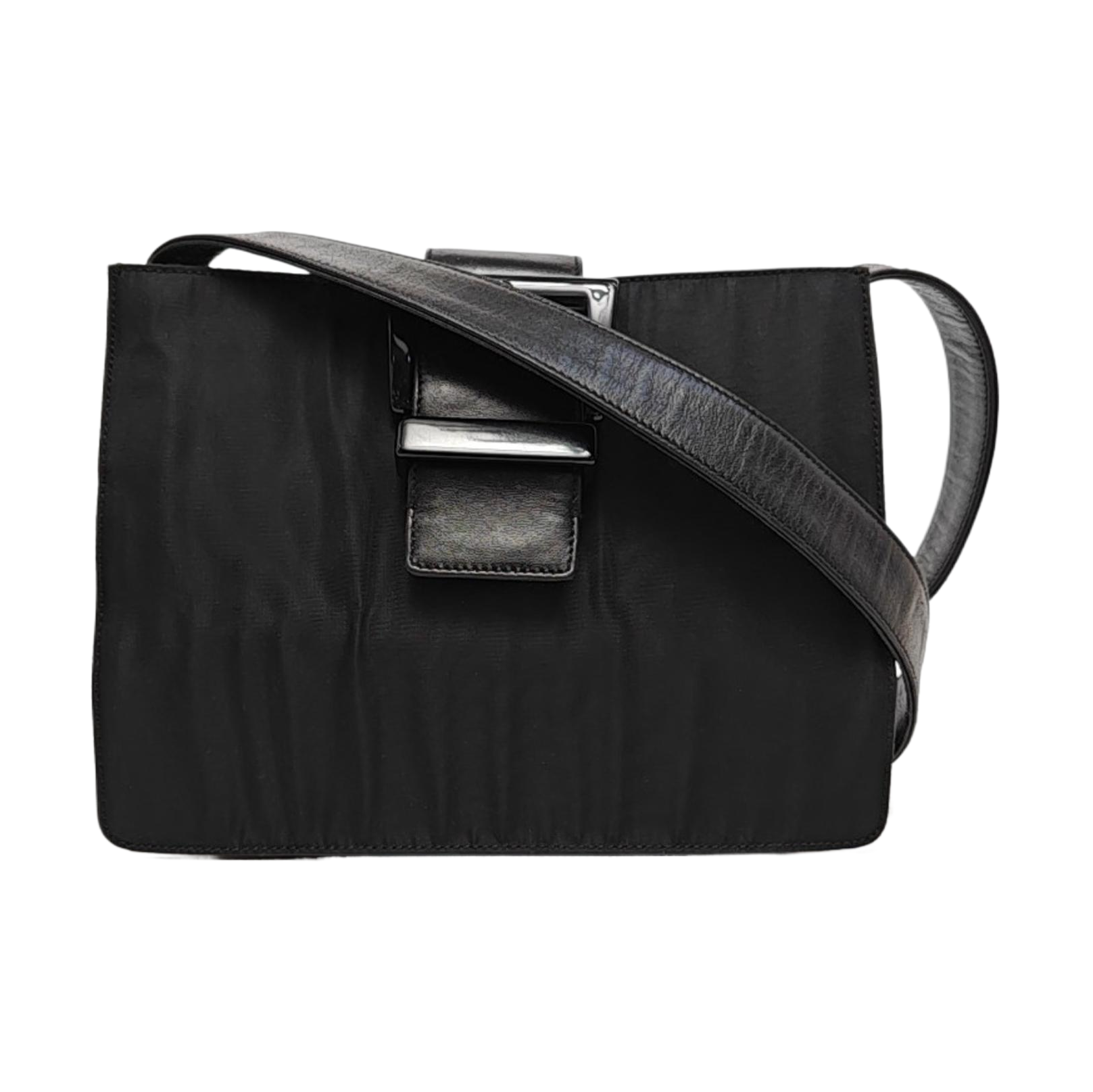 Nylon Shoulder Bag Black