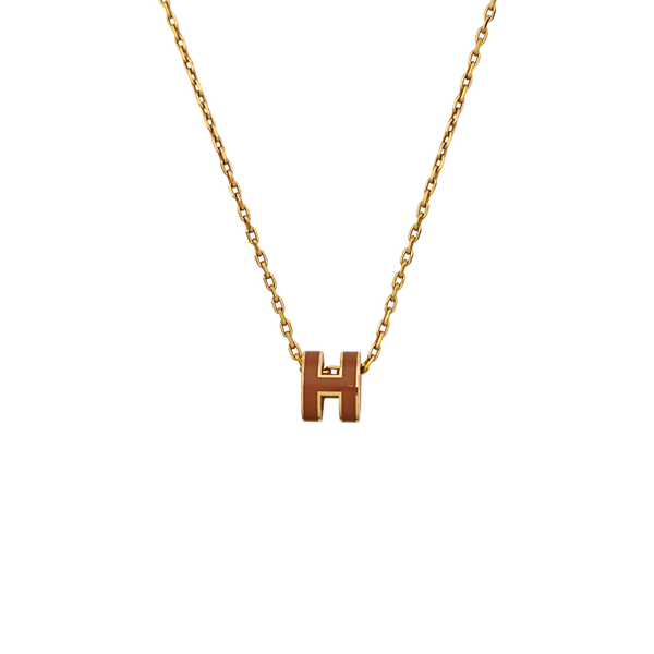 Pop H Metal Gold Necklace