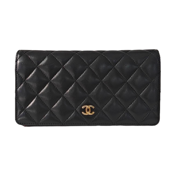 Quilted Lambskin Wallet Black
