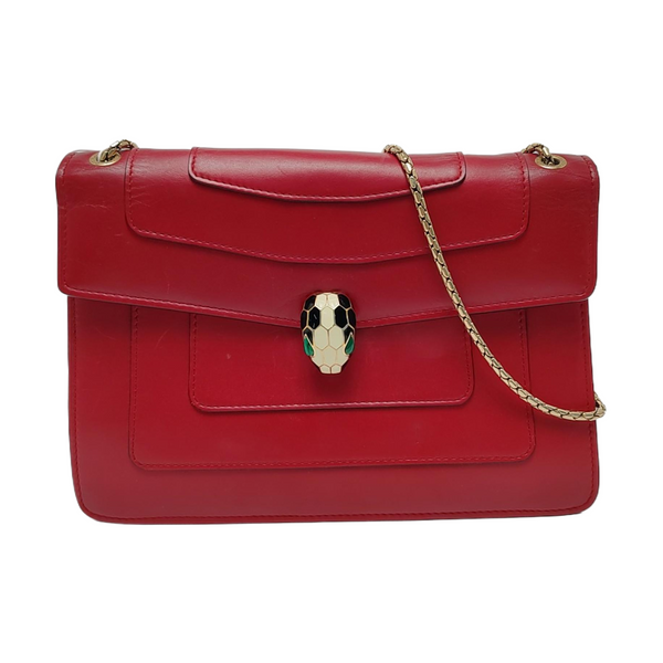 SERPENTI FOREVER Medium Calfskin Red