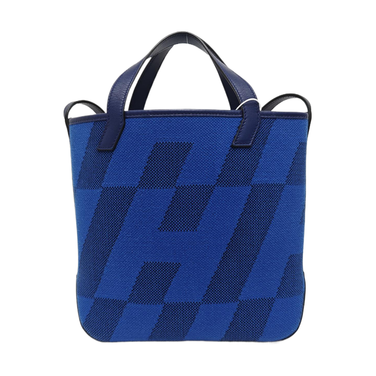 Cabas H En Biais Fabric Blue