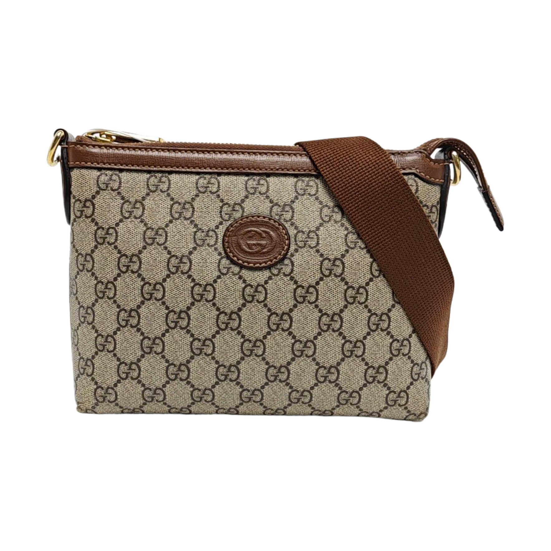 GG Supreme Monogram Coated Canvas Gray