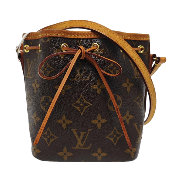 NÉONOÉ Nano Monogram Coated Canvas Brown