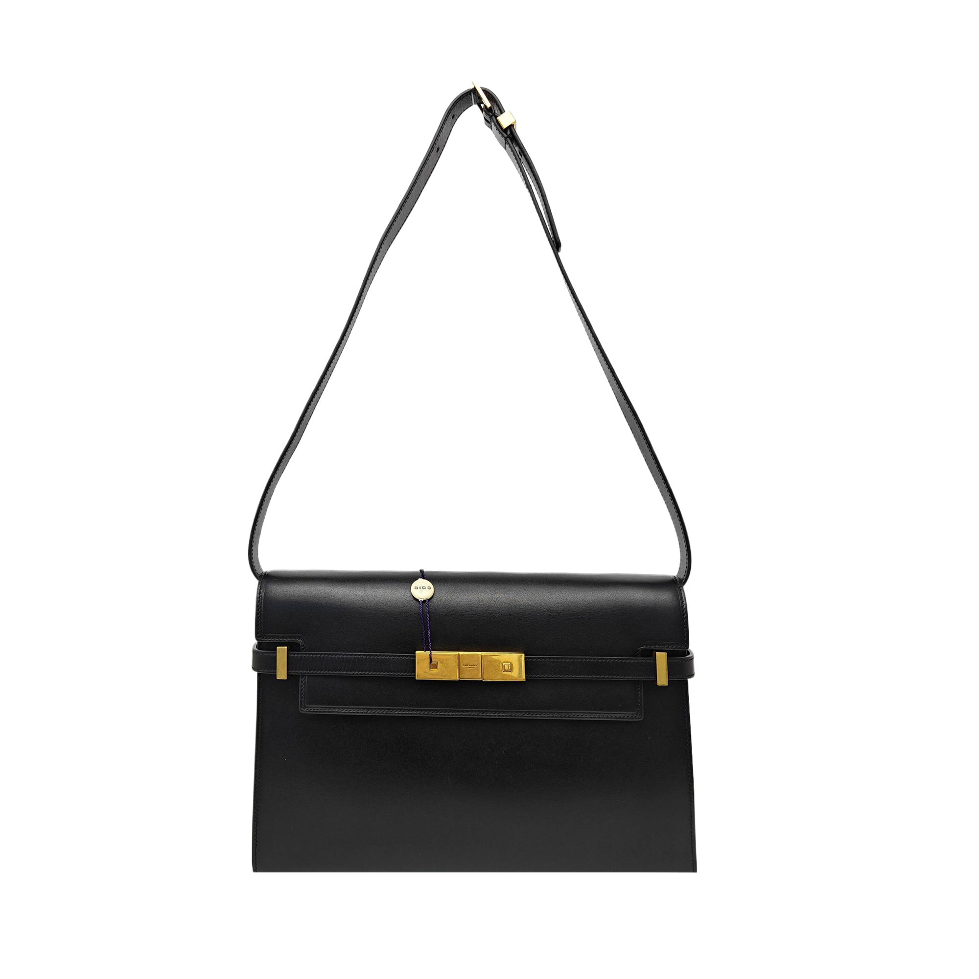 MANHATTAN Medium Calfskin Black