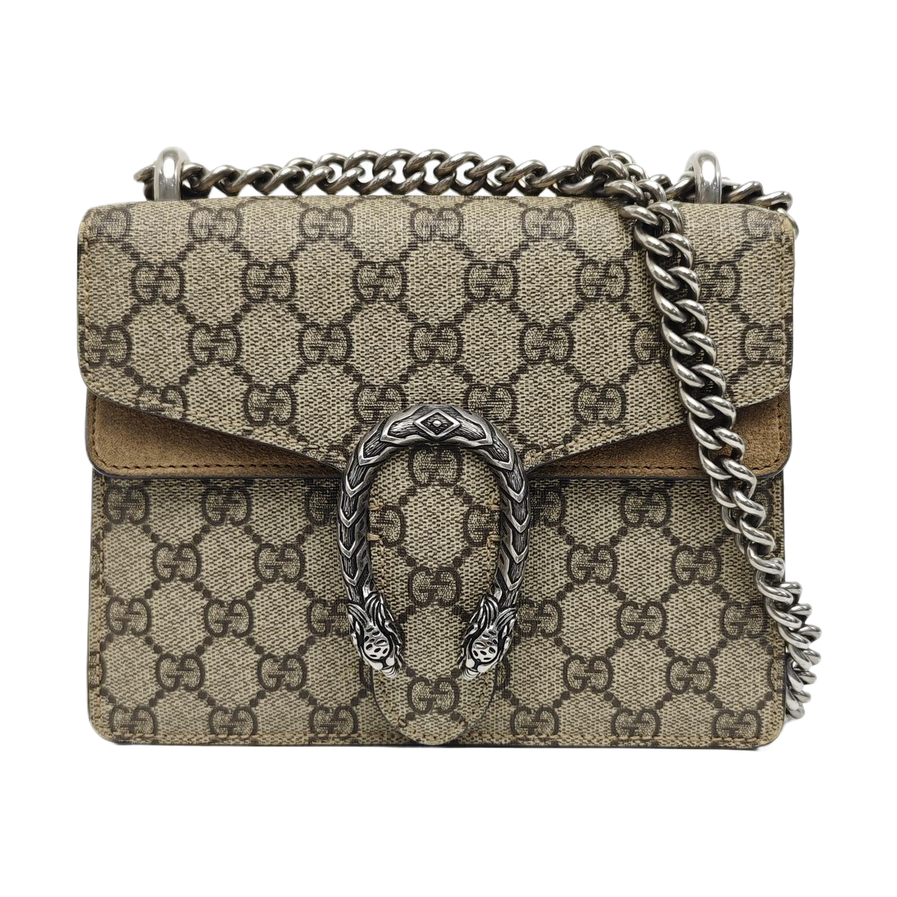 Dionysus Mini Monogram Coated Canvas Beige