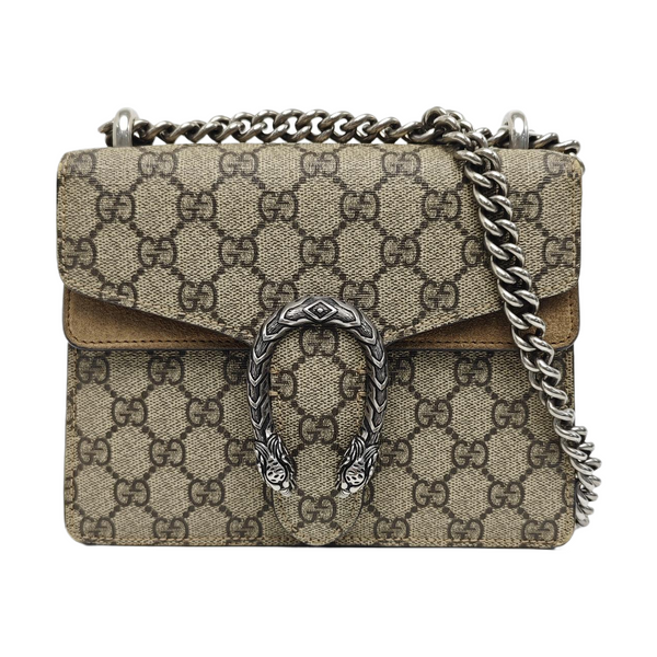 Dionysus Mini Monogram Coated Canvas Beige