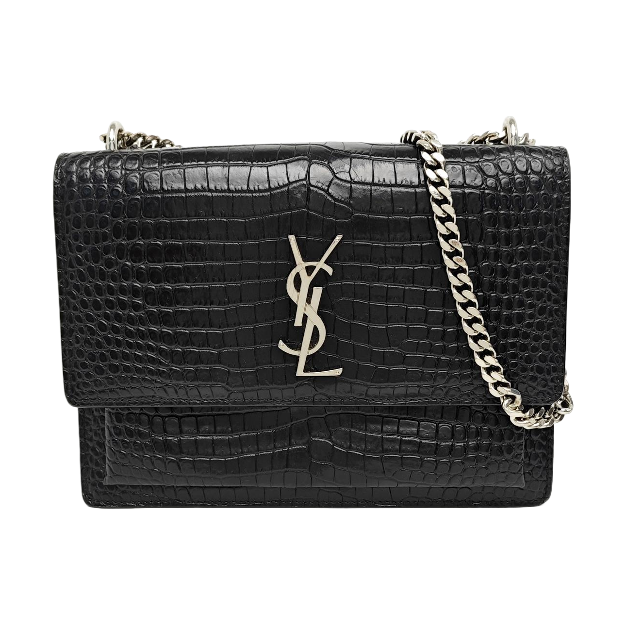 SUNSET Medium Calfskin Black