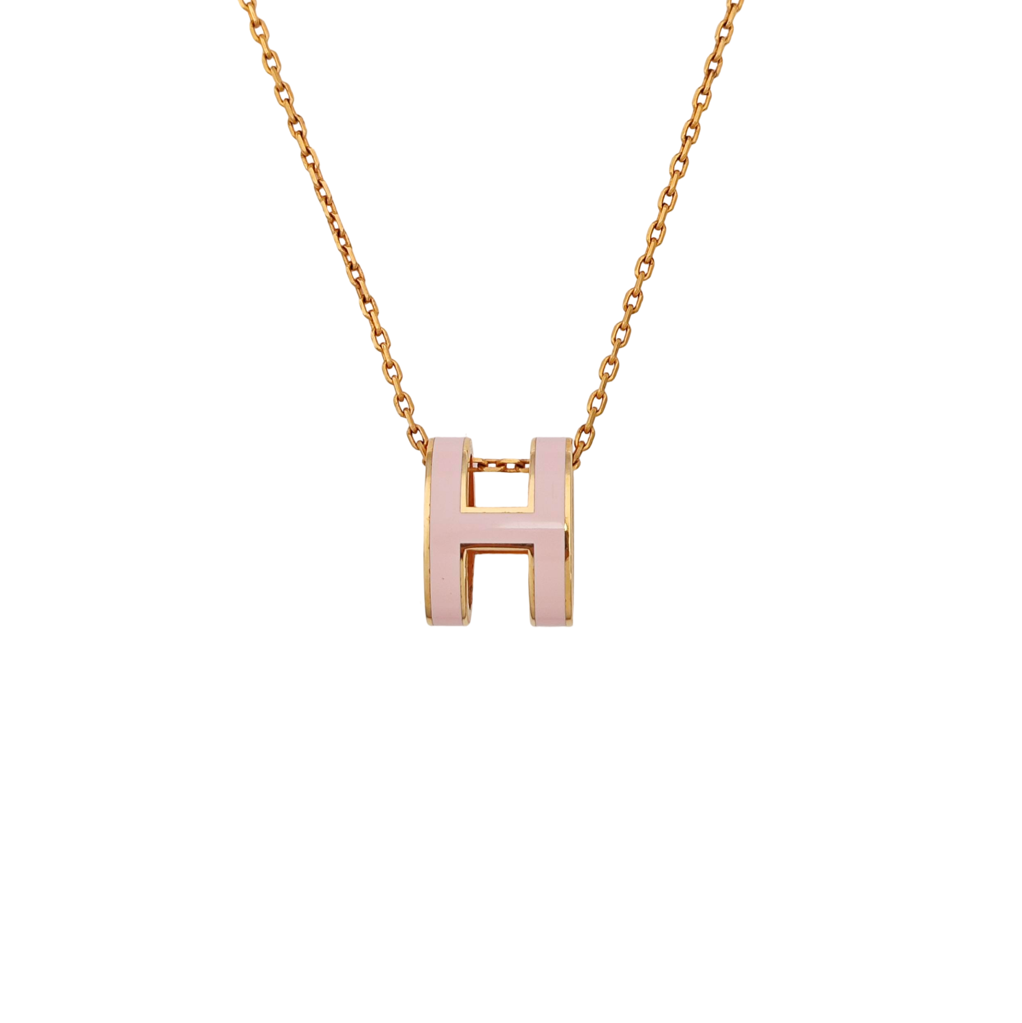 Pop H Metal Rose Gold Necklace