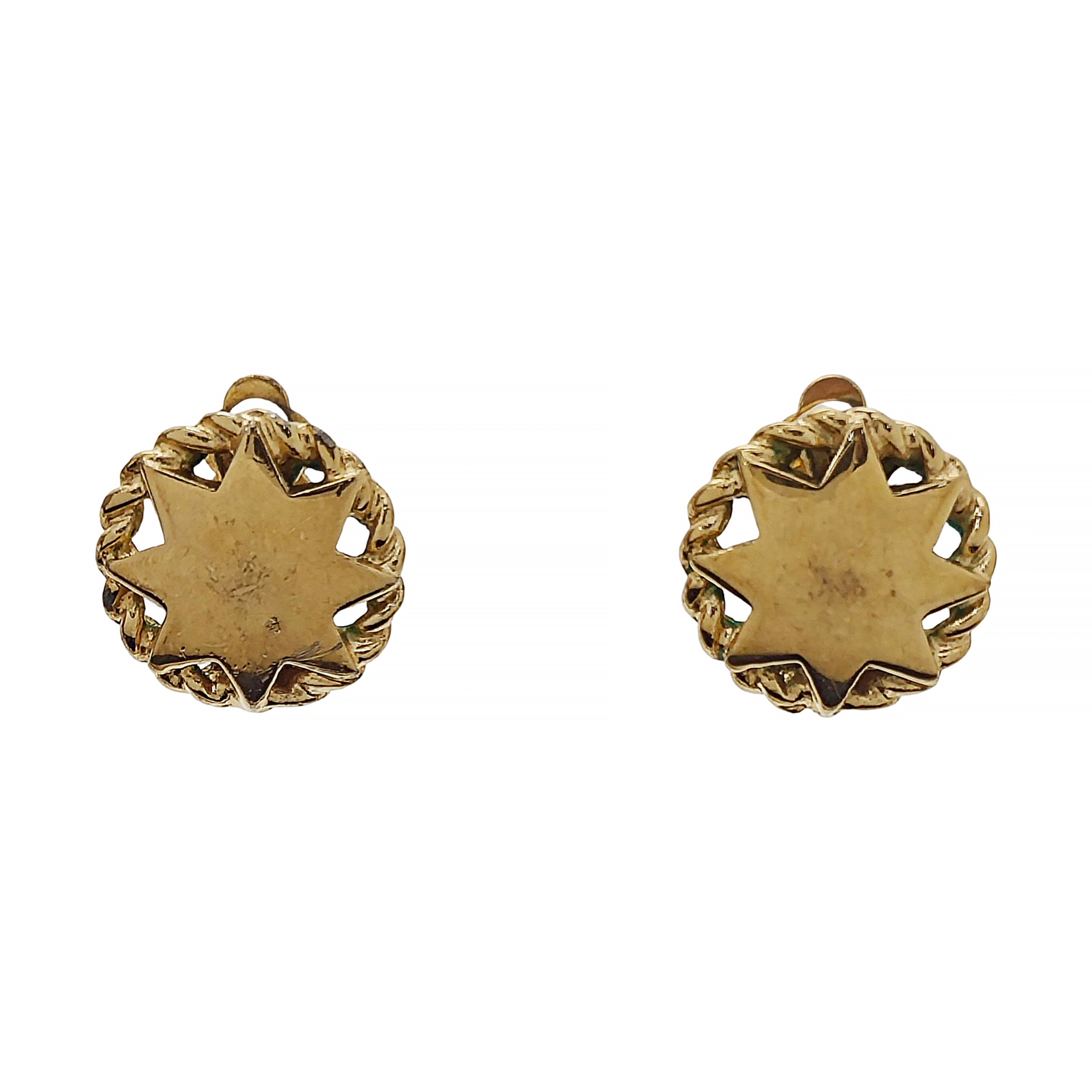 Metal Gold Clip On Earrings