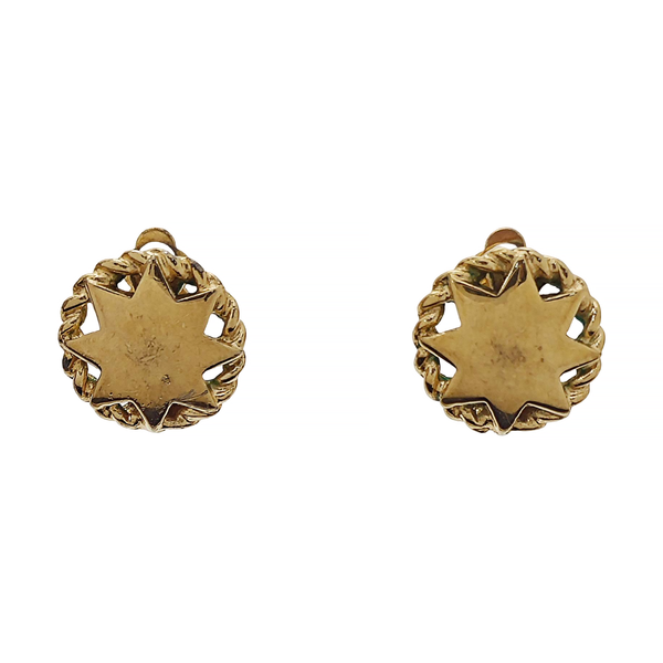 Metal Gold Clip On Earrings