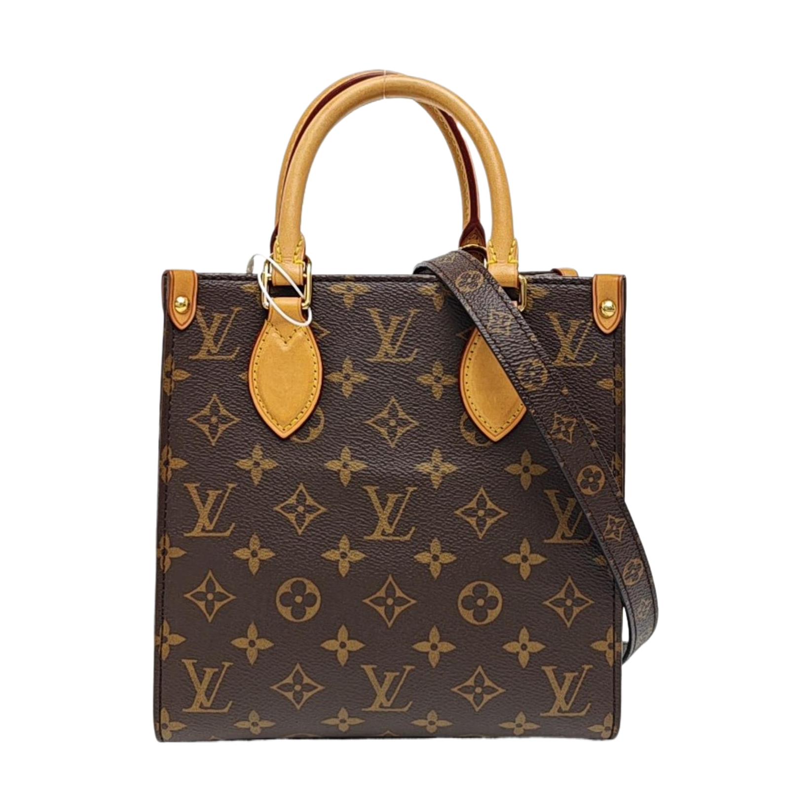 SAC PLAT BB Monogram Coated Canvas Brown