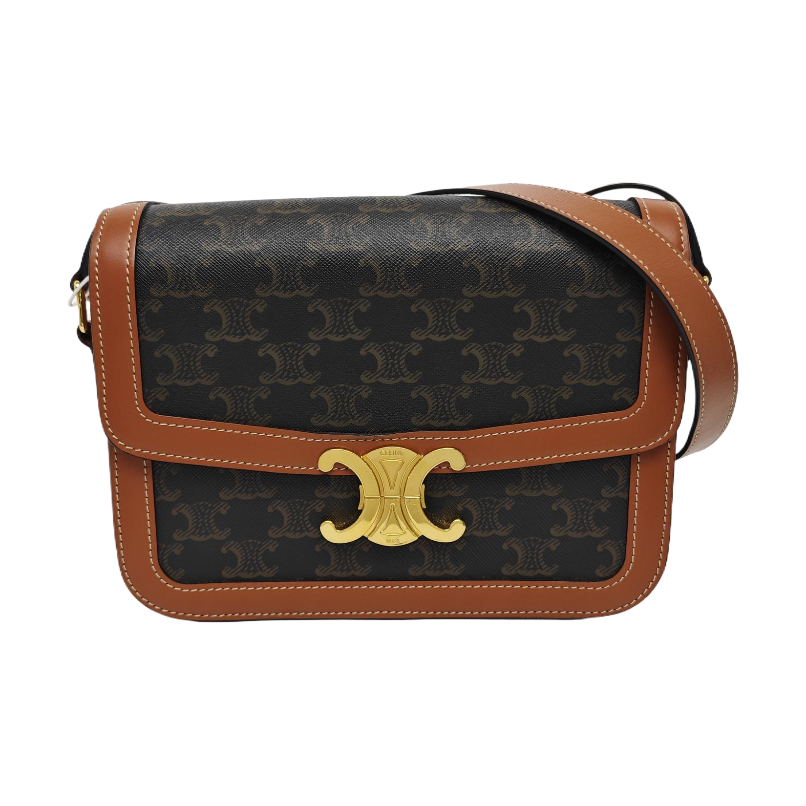 TRIOMPHE Medium Coated Canvas Brown