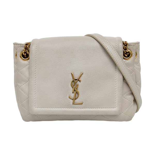 NOLITA Mini Quilted Lambskin White
