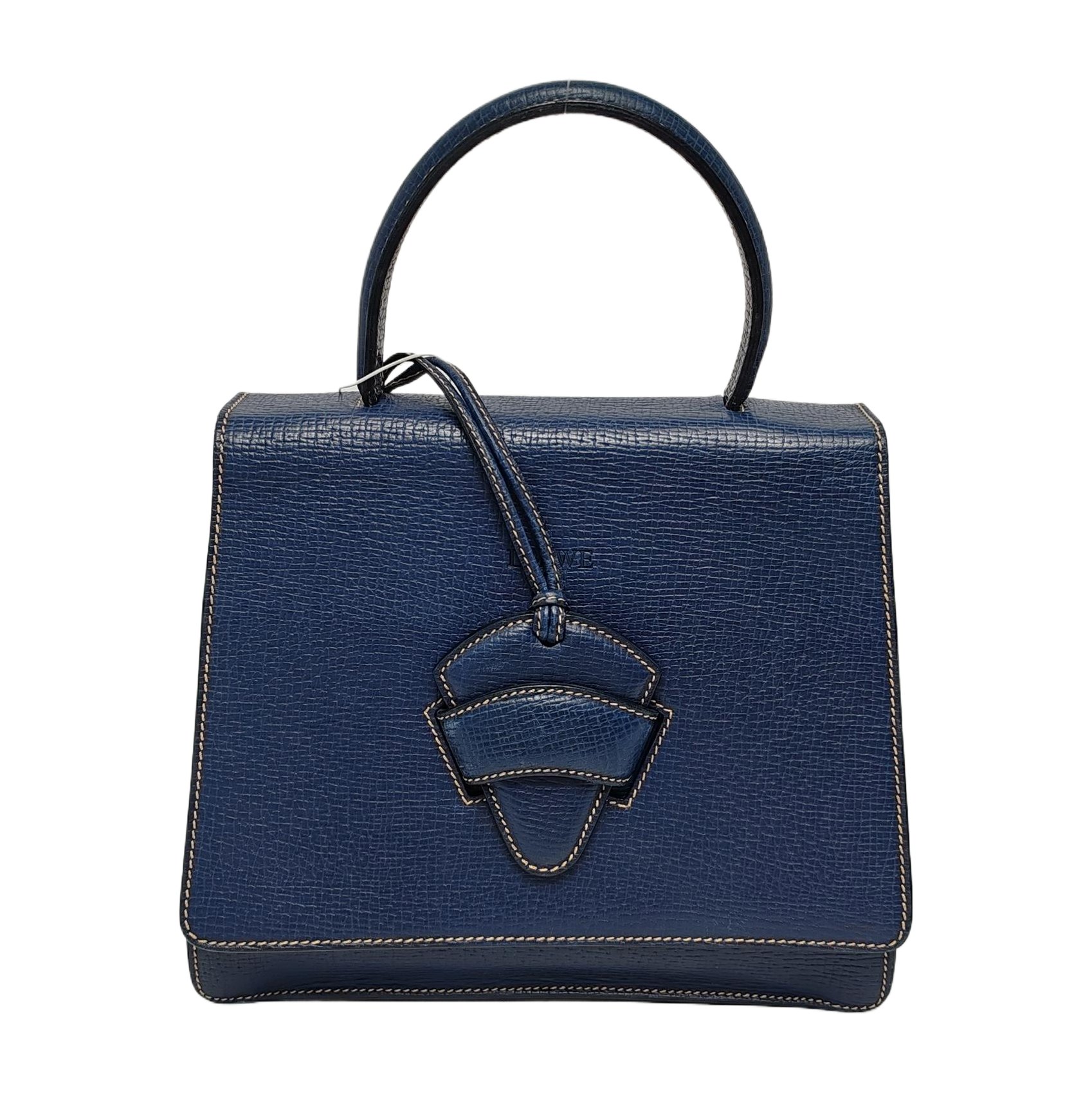 Authenticated pre-owned  Barcelona Calfskin Blue - Top Handle Bag at Looply