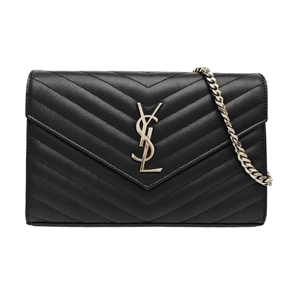 MONOGRAM Medium Chevron Calfskin Black