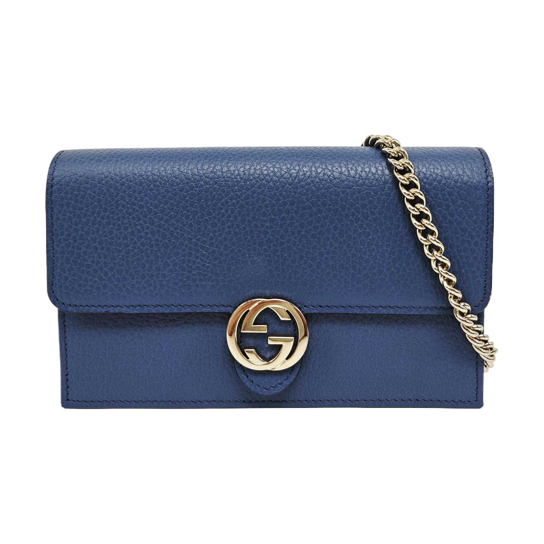 Authenticated pre-owned  Interlocking G Calfskin Blue - Shoulder Bag at Looply
