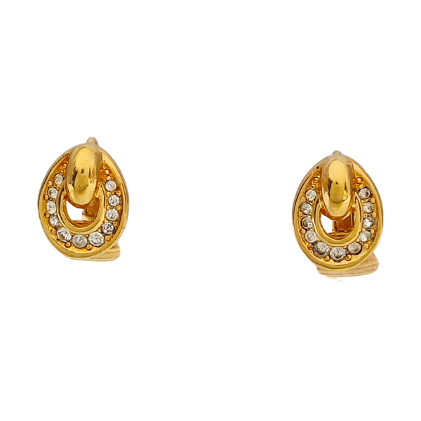 Metal Gold Clip On Earrings