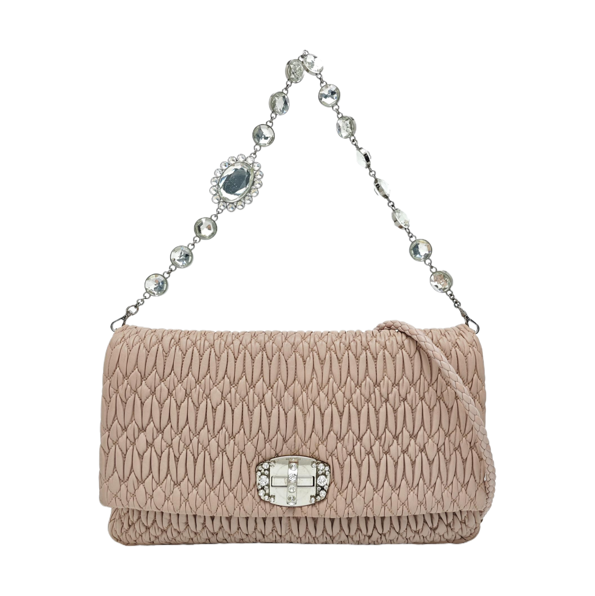 Crystal Quilted Lambskin Pink