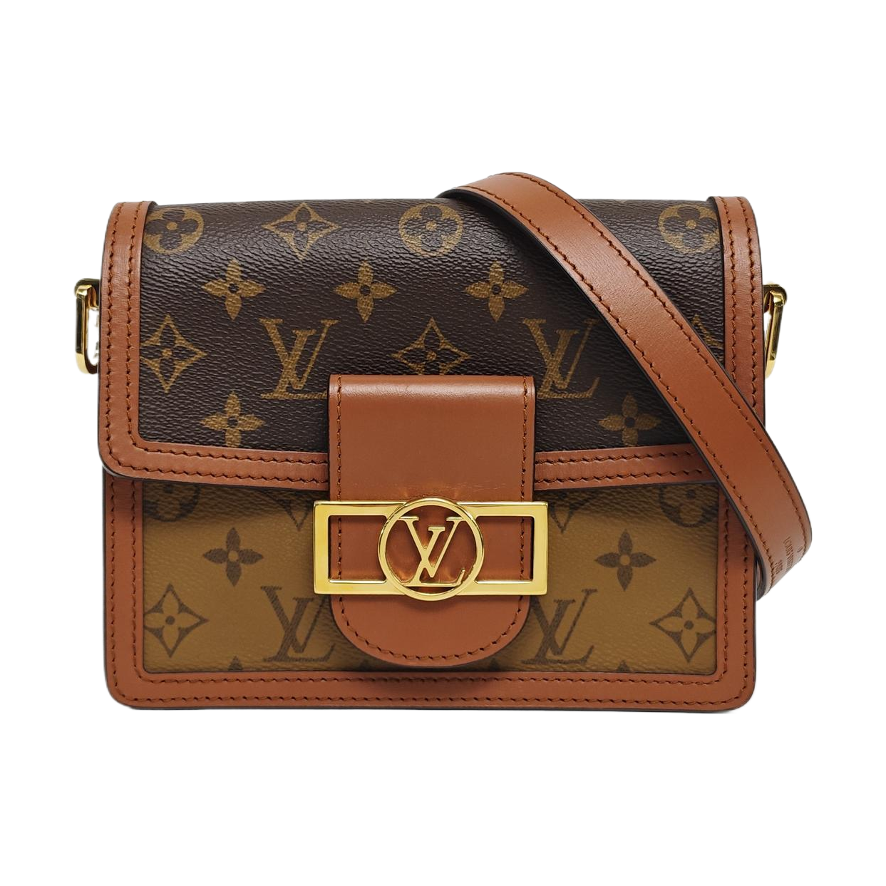 DAUPHINE Mini Monogram Coated Canvas Brown