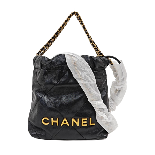CHANEL 22 Mini Quilted Calfskin Black