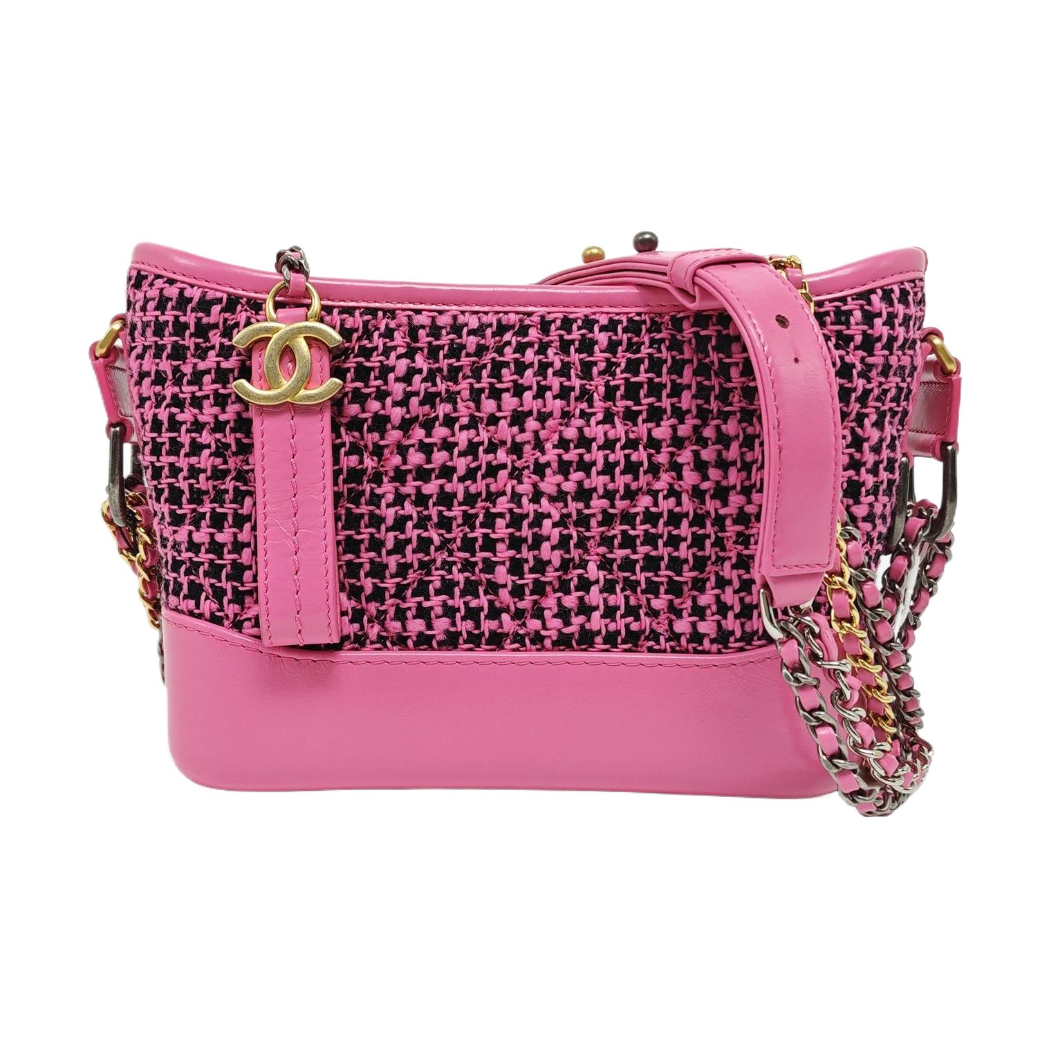 GABRIELLE Small Quilted Wool Pink