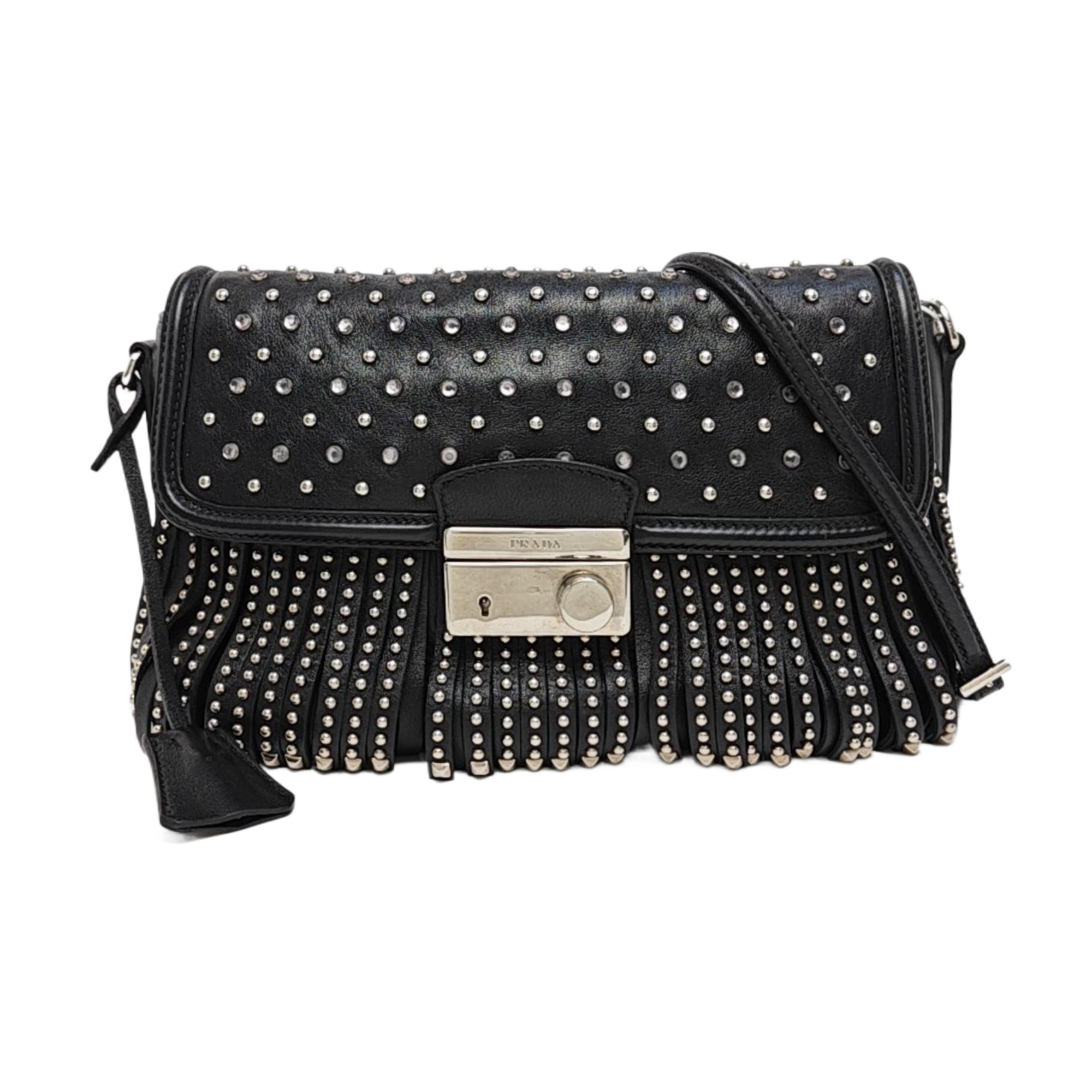 Calfskin Shoulder Bag Black