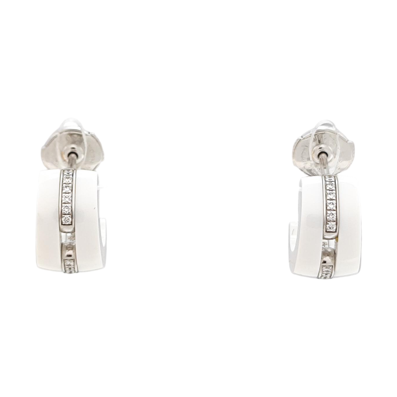 Ceramic White Stud Earrings