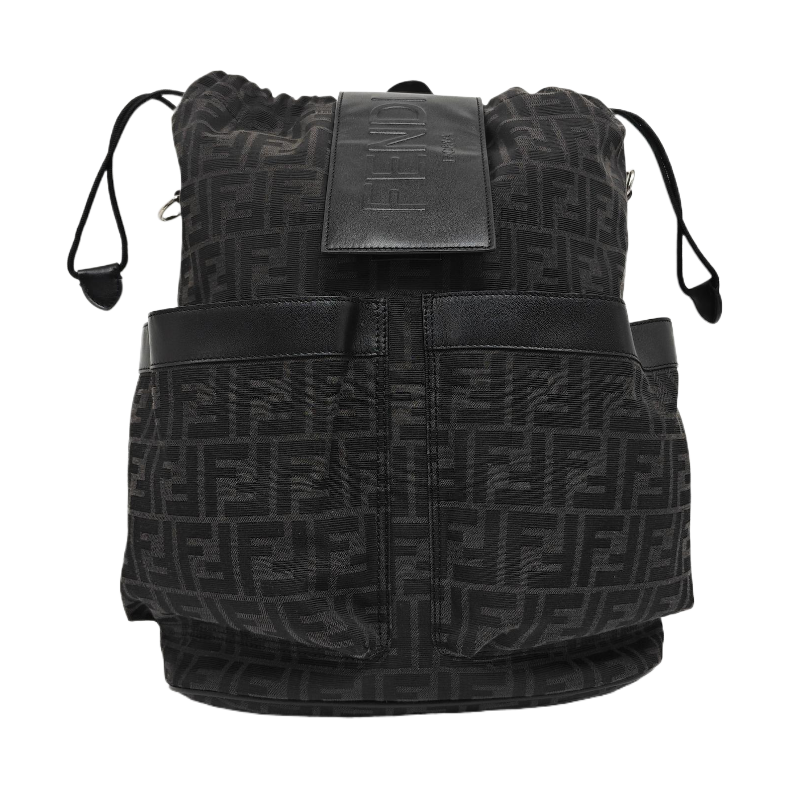 FENDI Strike Medium Canvas Black