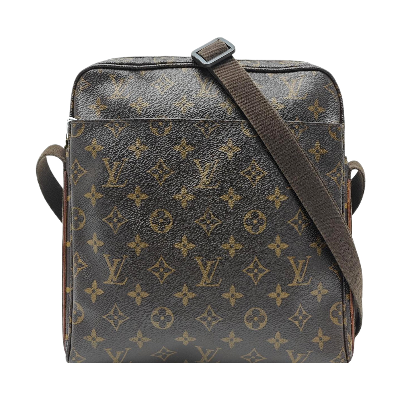 TROTTEUR Monogram Coated Canvas Brown