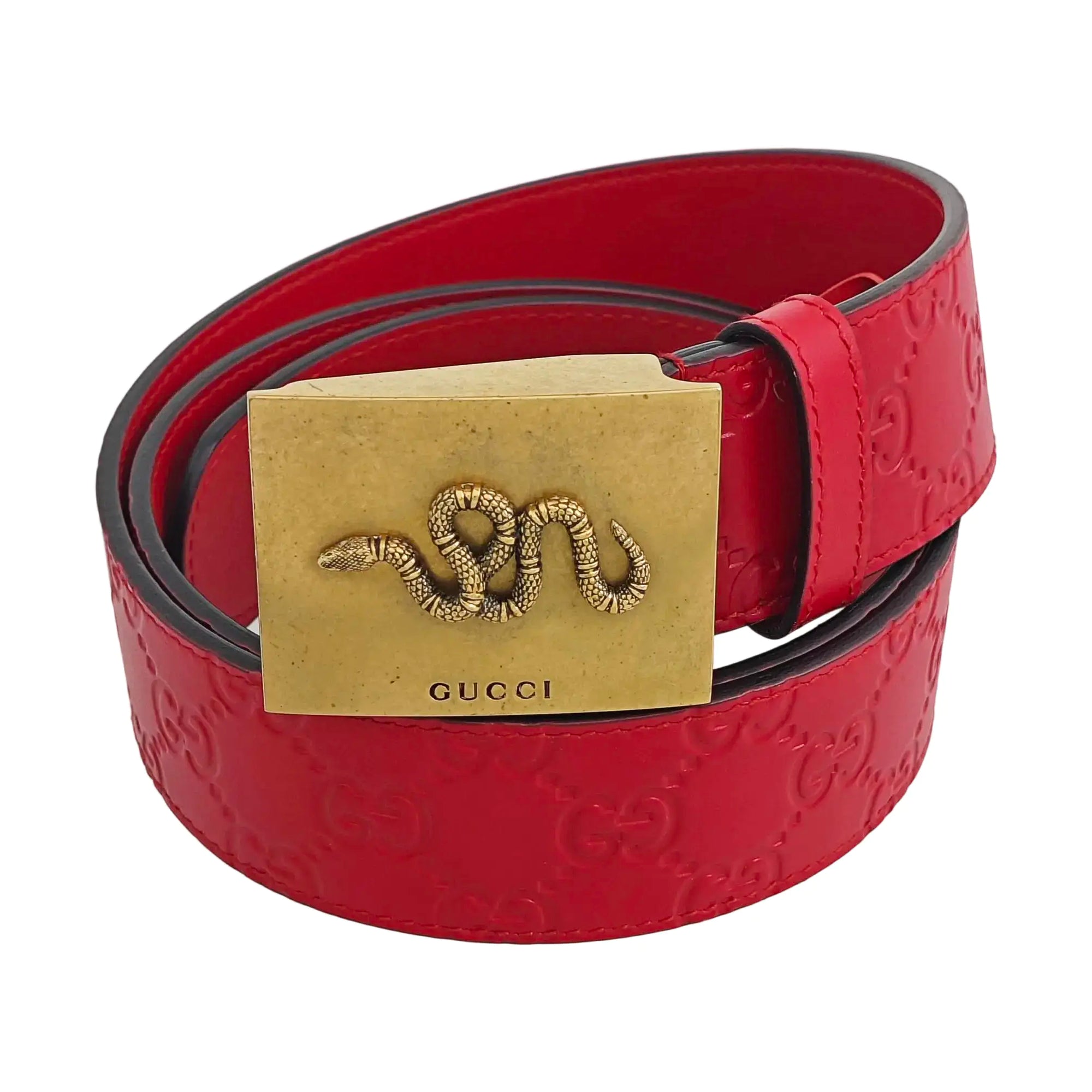 Leather Belt Red