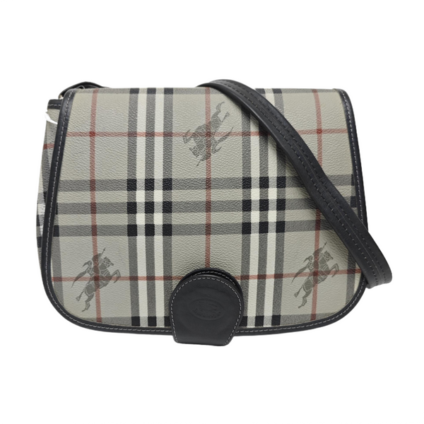 Coated Canvas Shoulder Bag Gray