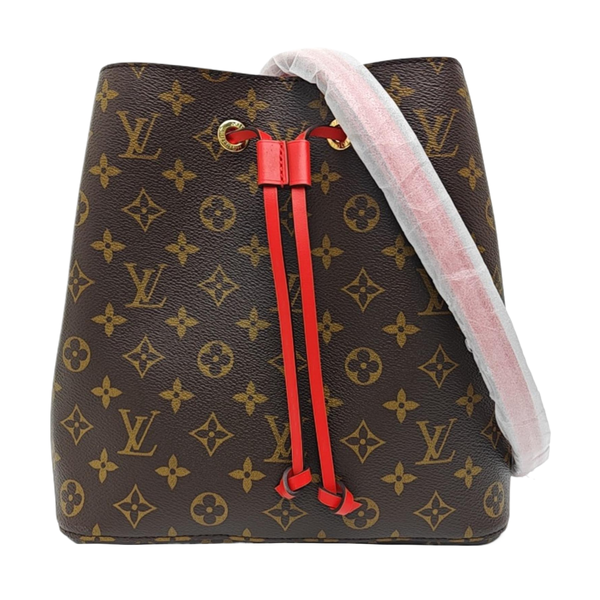NÉONOÉ MM Monogram Coated Canvas Brown