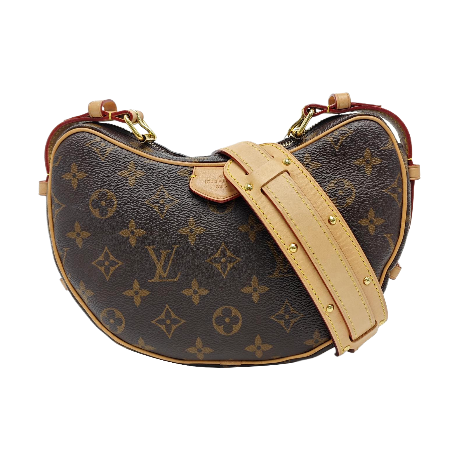 CROISSANT Monogram Coated Canvas Brown