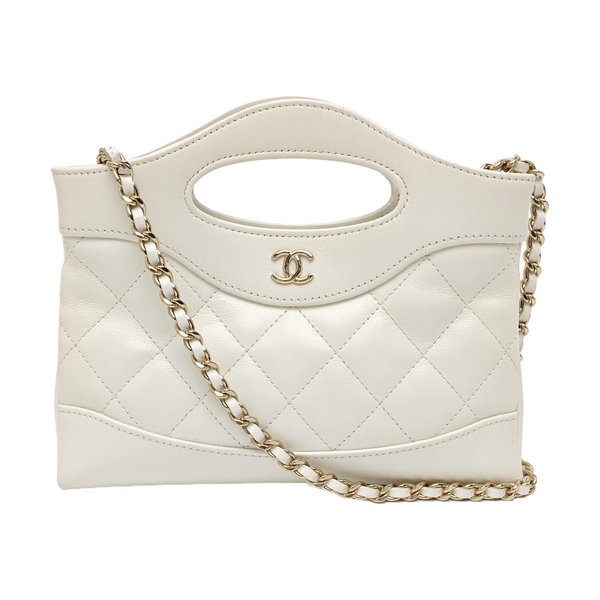 CHANEL 31 Mini Quilted Lambskin White