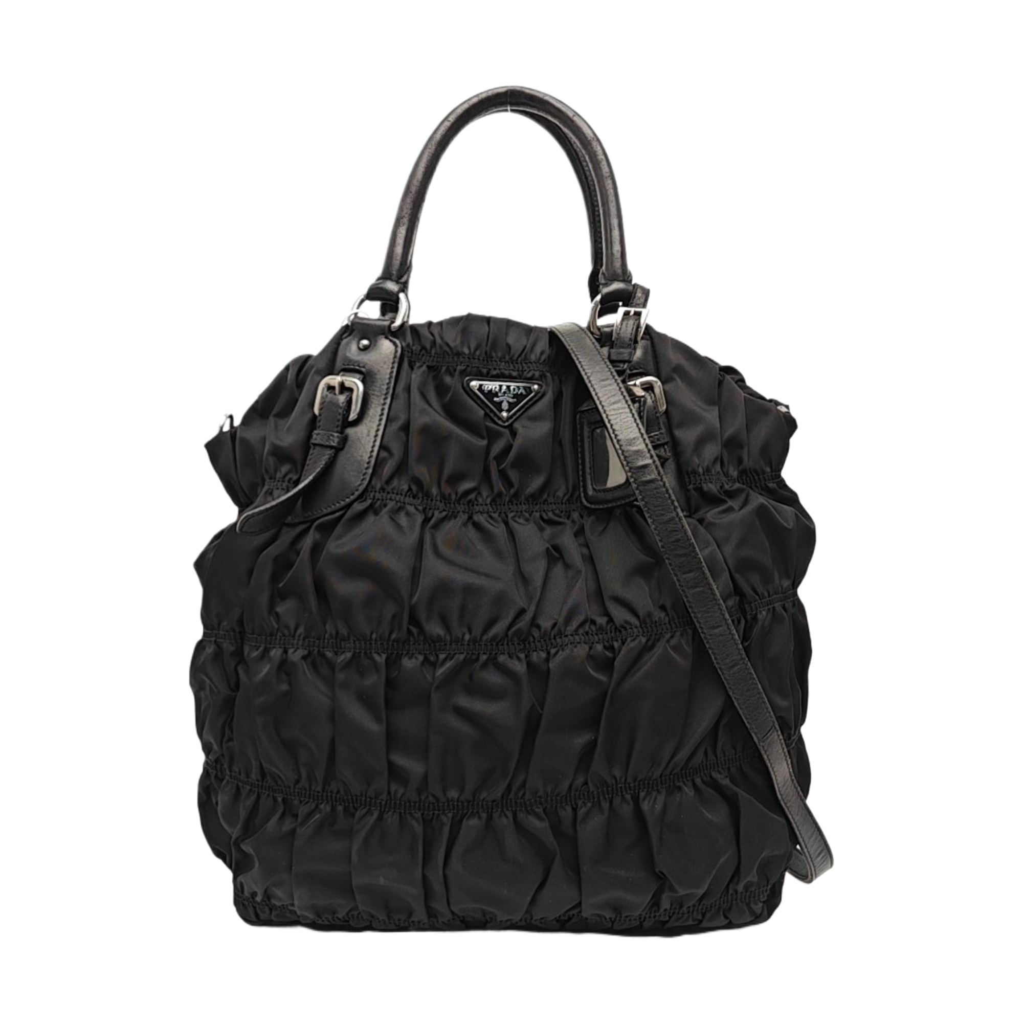 Gaufre Quilted Nylon Black