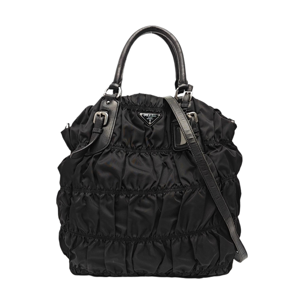 Gaufre Quilted Nylon Black