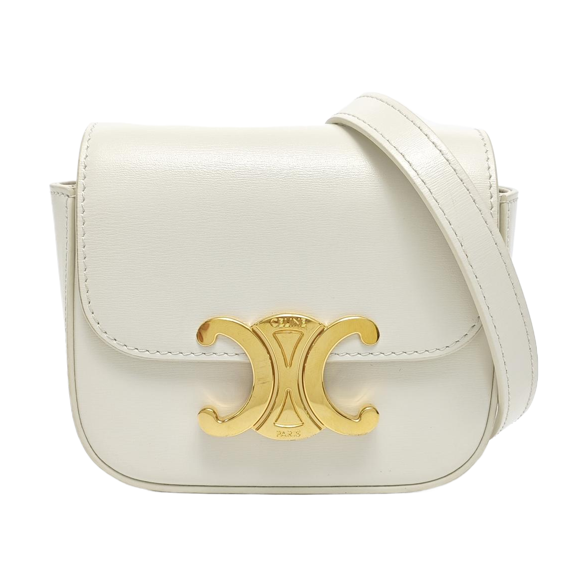 TRIOMPHE Mini Calfskin White