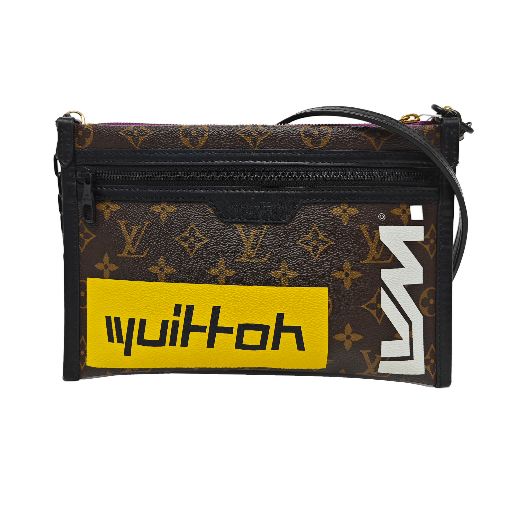 FLAT Monogram Coated Canvas Brown