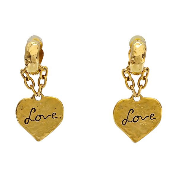 Metal Gold Clip On Earrings